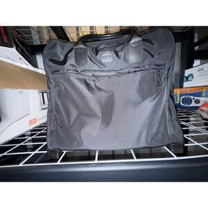 BRICS Black Nylon Leather Trim Carry On Travel Bag Briefcase Work Laptop